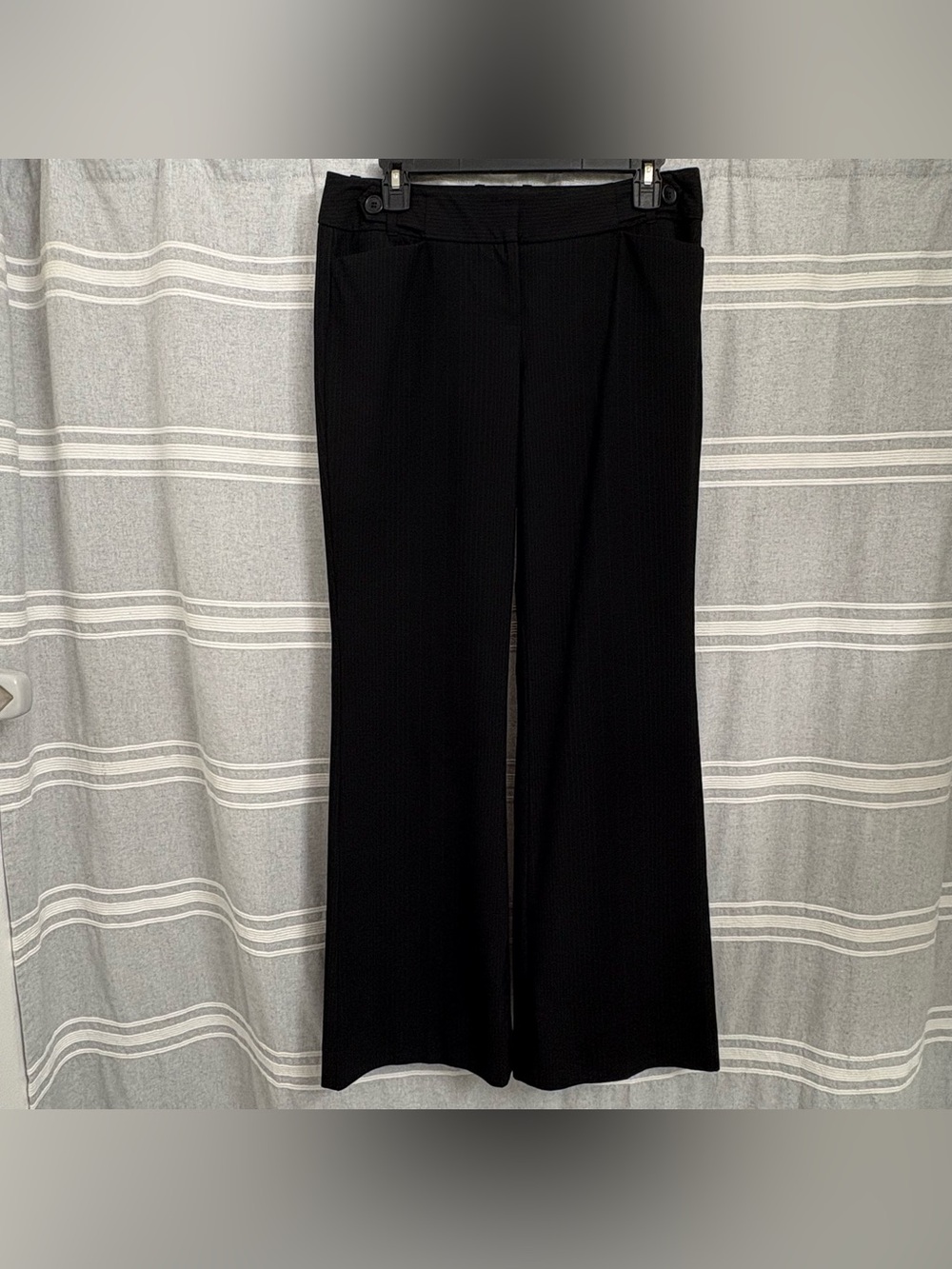 The Limited Cassidy Fit Black Pin Stripe Boot-Cut Dress Pants Size 6